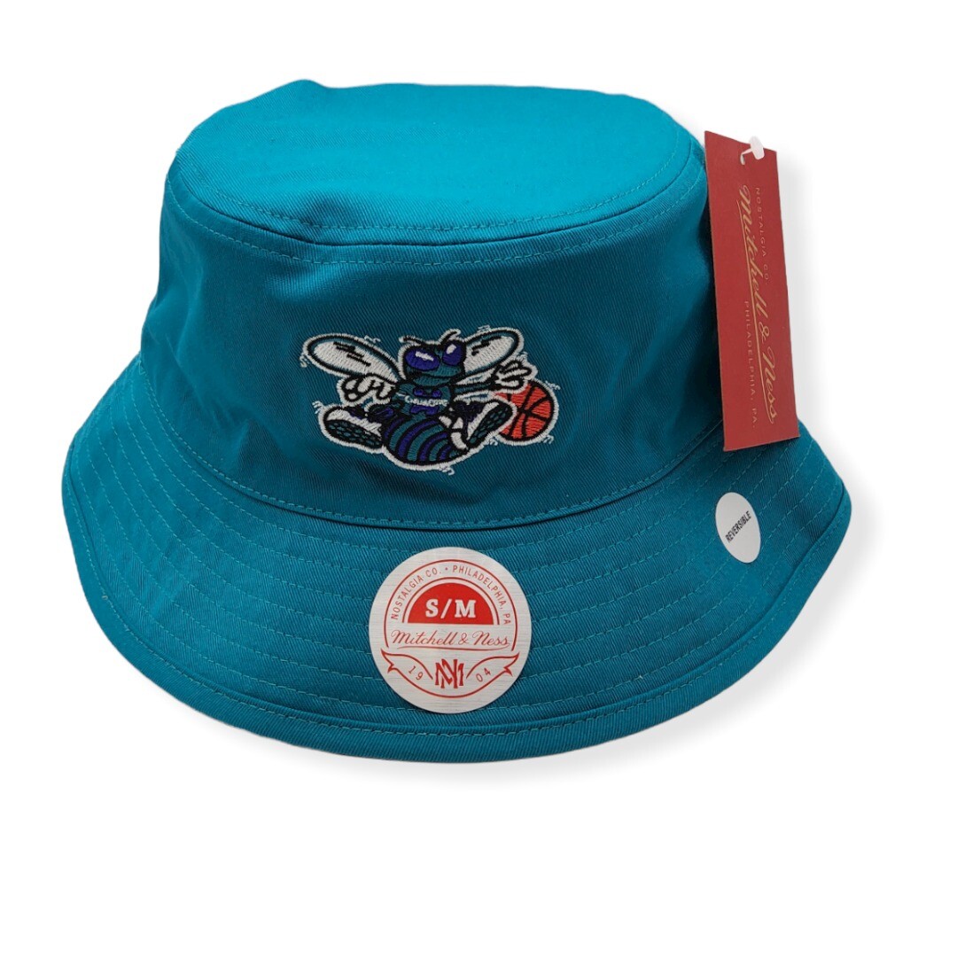Mitchell & Ness Charlotte Hornets Lifestyle Reversible Bucket HWC Teal Hat