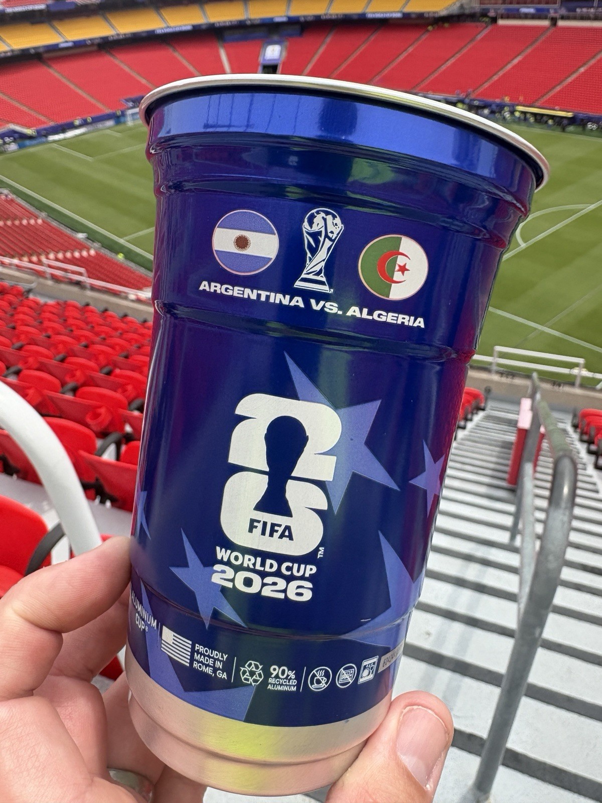 FIFA World Cup 2026 Aluminum Souvenir Cup – Argentina vs Algeria Messi Hattrick