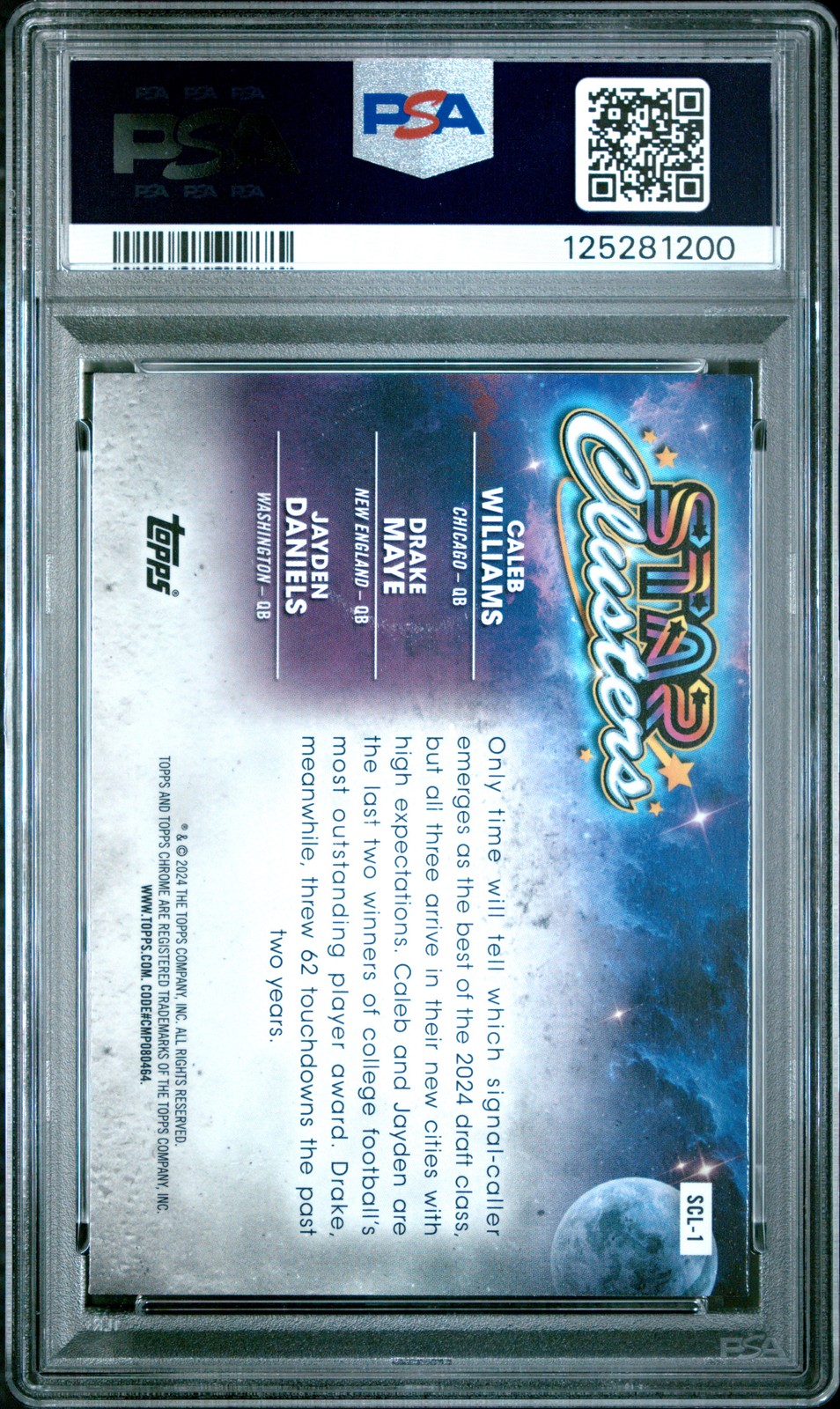 2024 Topps Cosmic Chrome Star Clusters #1 Williams/Maye/Daniels PSA 10