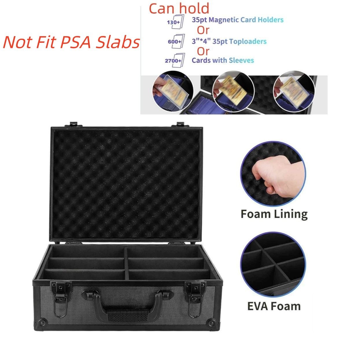 Graded Card Case Storage Box for 35PT 3″x4″ Toploaders Magnetic Card Holders