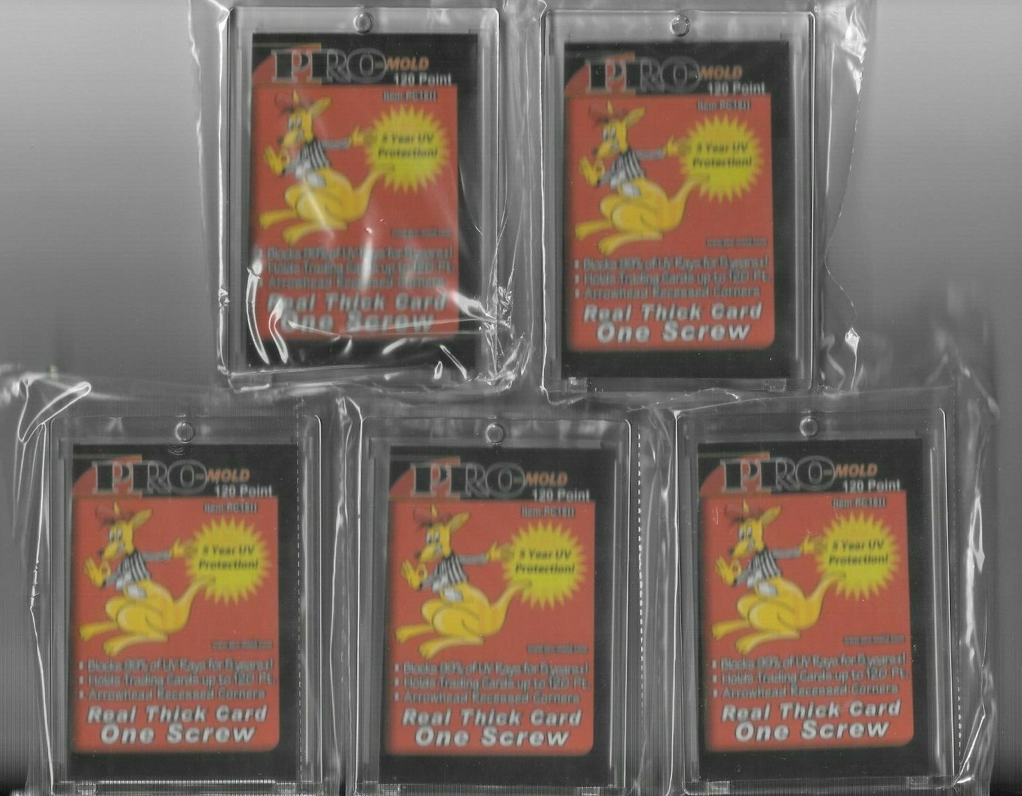 5 PC 18 REAL THICK CARD ONE SCREW SCREWDOWNS 120 PT FREE SHIPPING