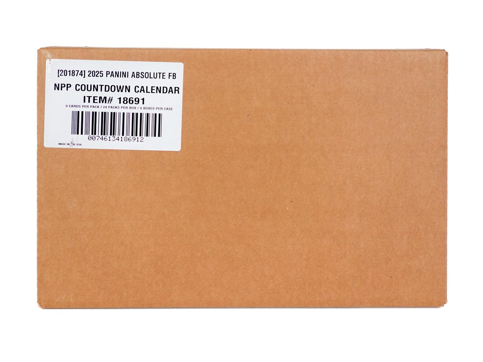 2025 PANINI ABSOLUTE FOOTBALL COUNTDOWN CALENDAR 8-BOX CASE