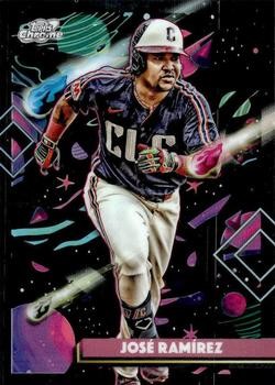 José Ramírez 2025 Topps Chrome Cosmic #107 Cleveland Guardians