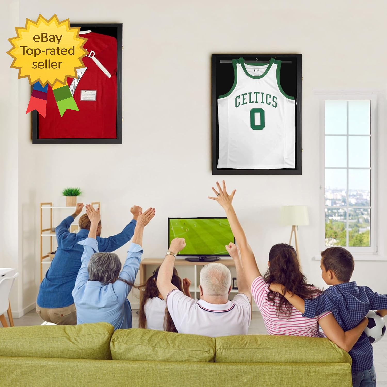 Jersey Frame Display Case ,Jersey Shadow Box with 98% UV Protective Acrylic Door