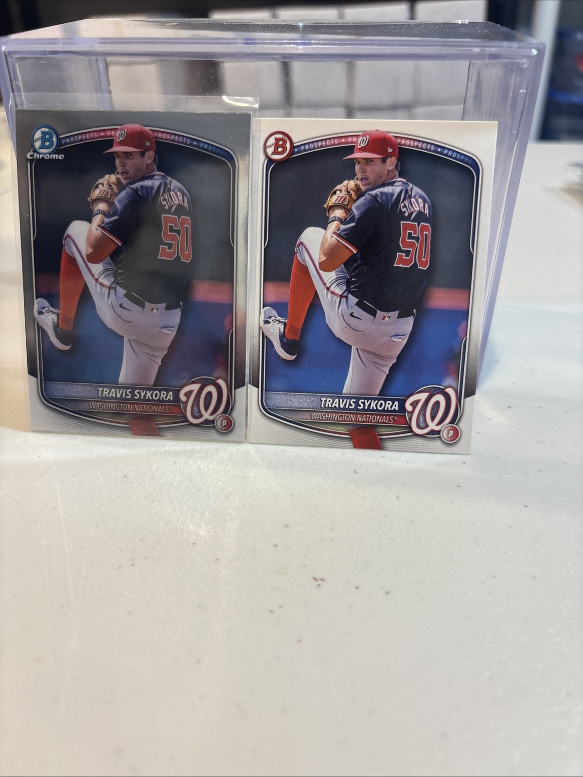2025 Bowman Draft Rookie Prospect Lot Chrome & Base TRAVIS SYKORA Nationals