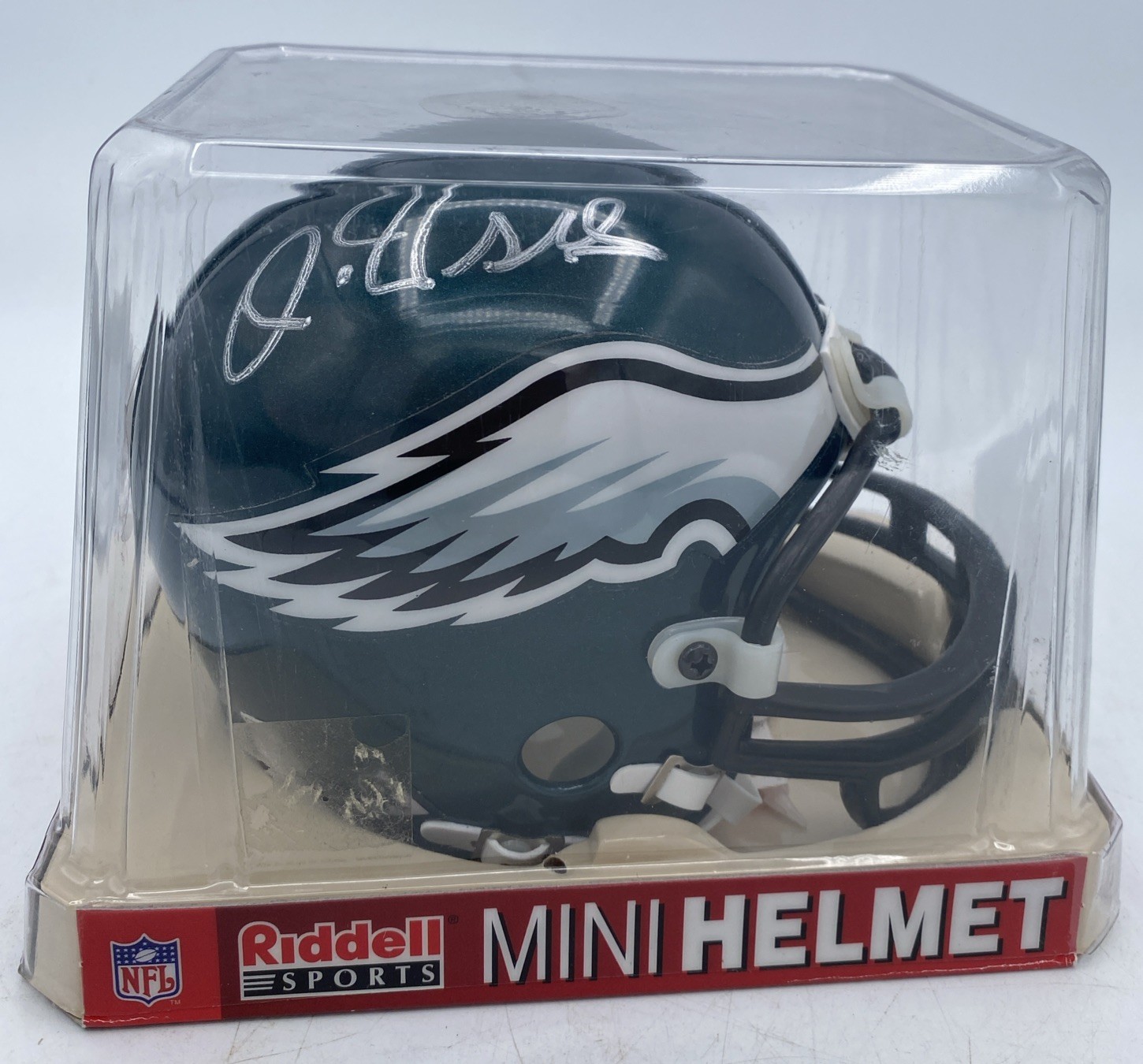 Riddell Philadelphia Eagles NFL Mini Helmet Green White Black UNKNOWN SIGNATURE