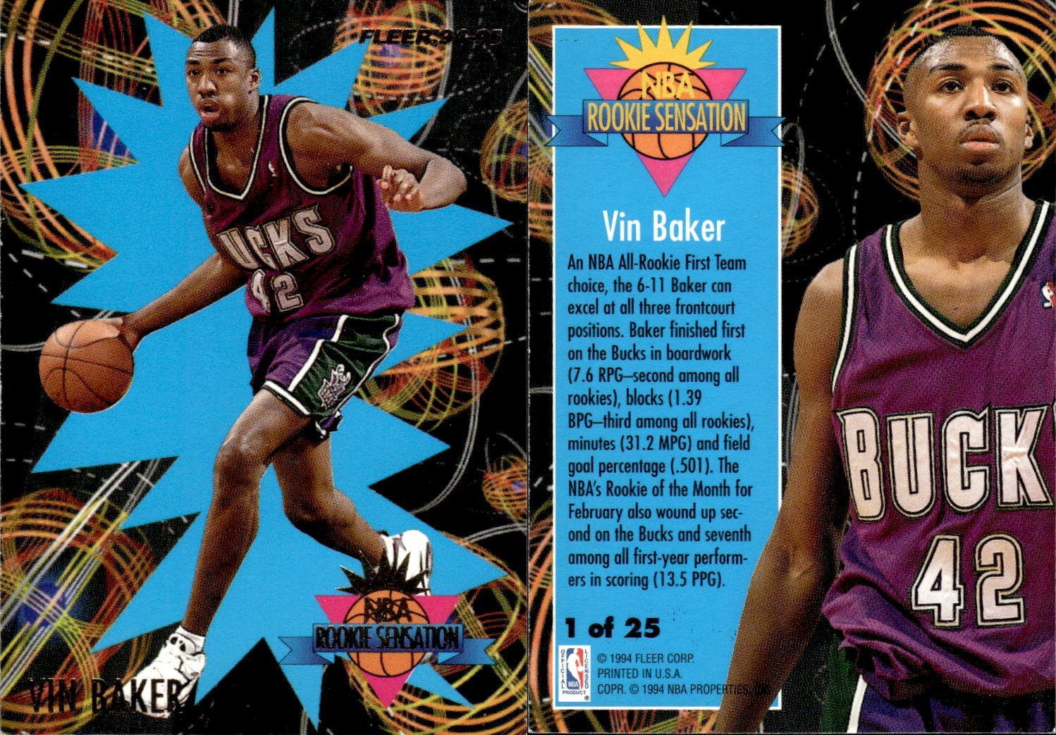 1994-95 Fleer Basketball Rookie Sensation Complete Your Set #1-25 You Pick!