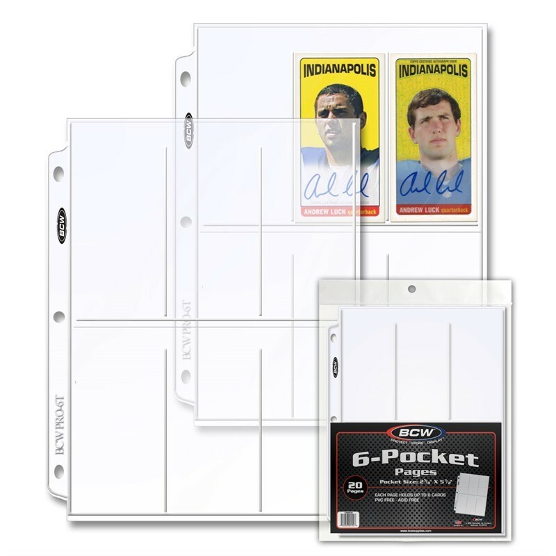 Trading Gamig Sport Cards Album 20 Pages w/ 6 Pockets BCW Archival Quality Box