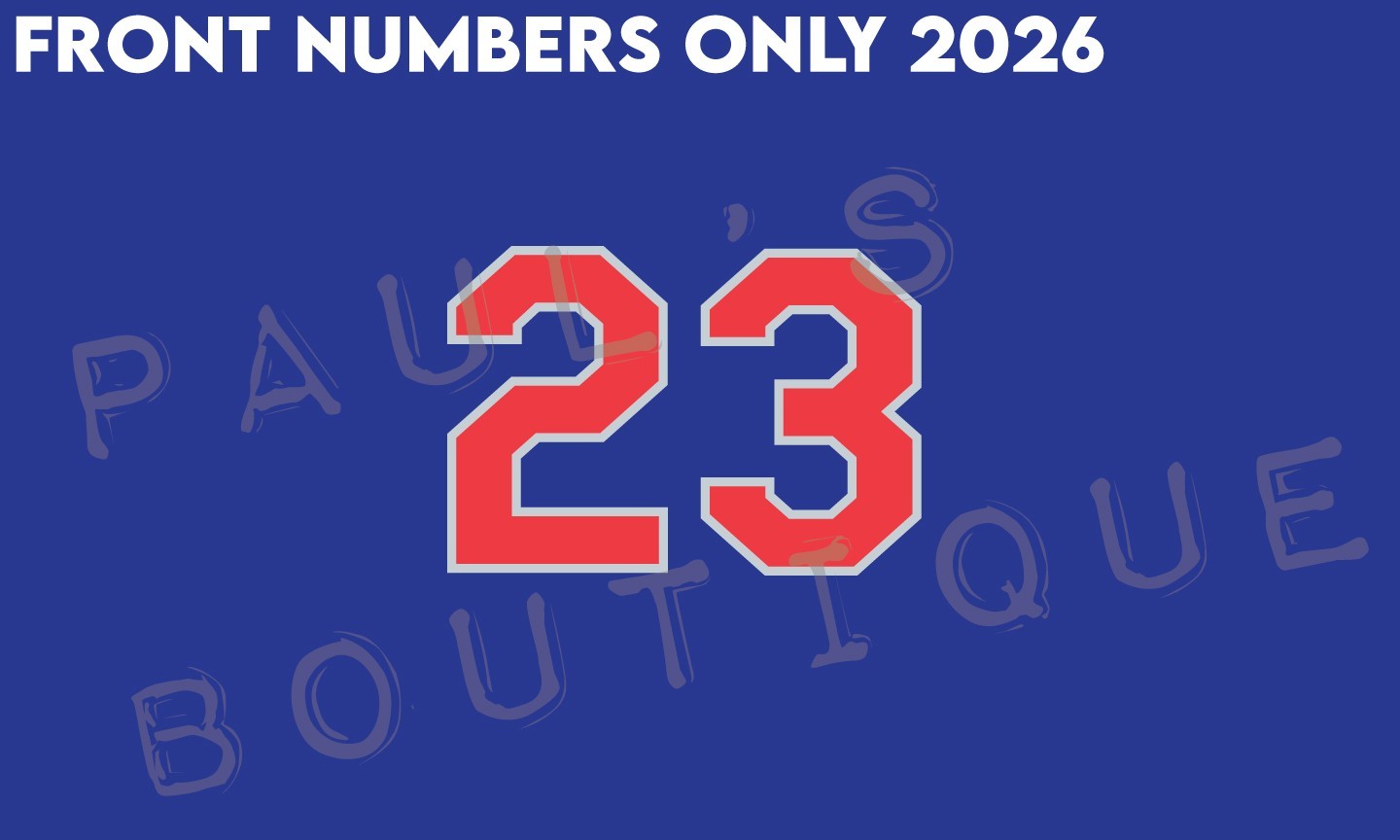 Los Angeles Dodgers FRONT NUMBER ONLY 2026 Alternate Jersey NO STITCHING NEEDED