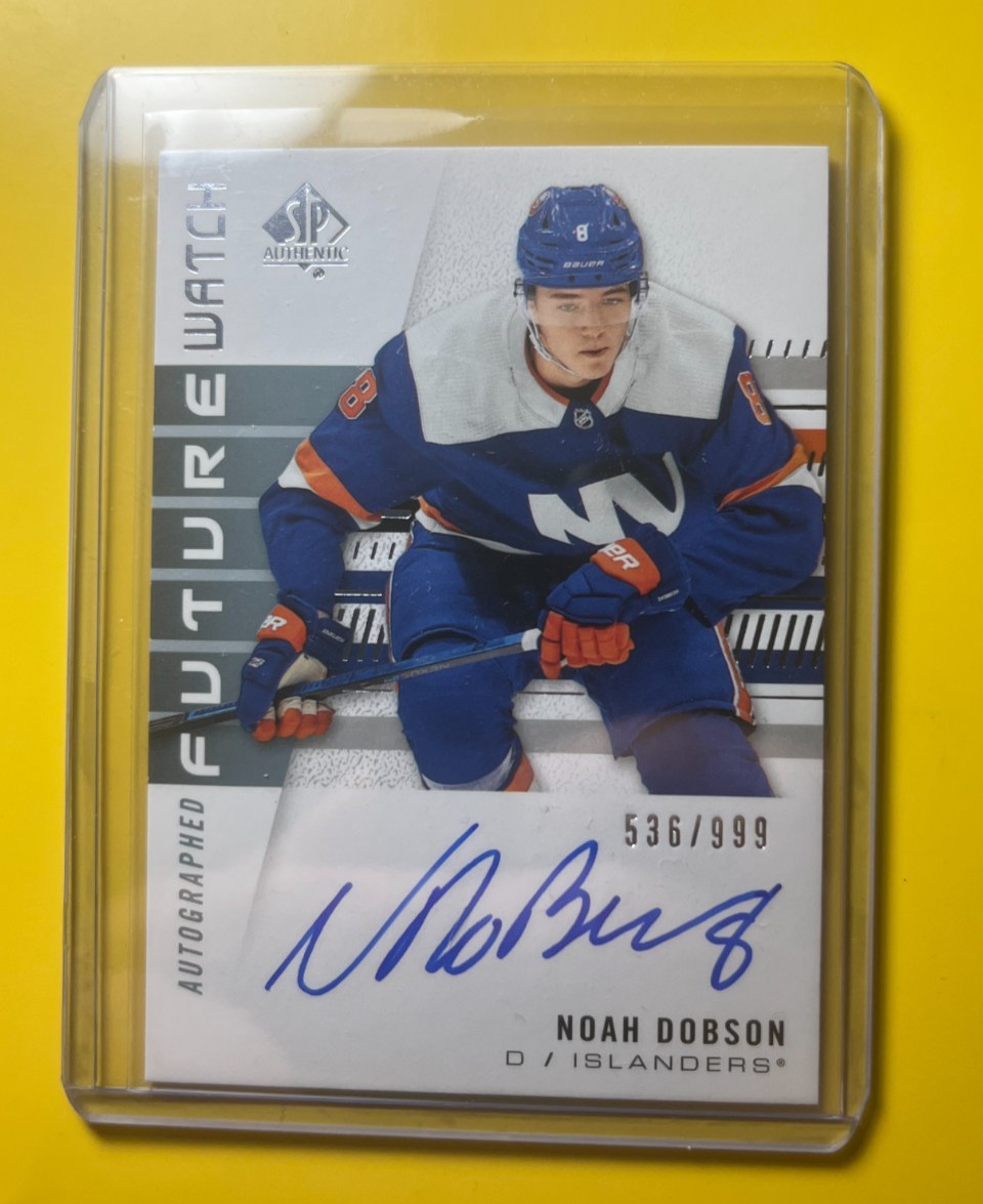 Noah Dobson 2019-20 SP Authentic Future Watch Auto /999 Rookie Islanders RC
