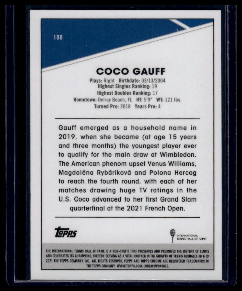 2021 Topps Chrome #100 Coco Gauff