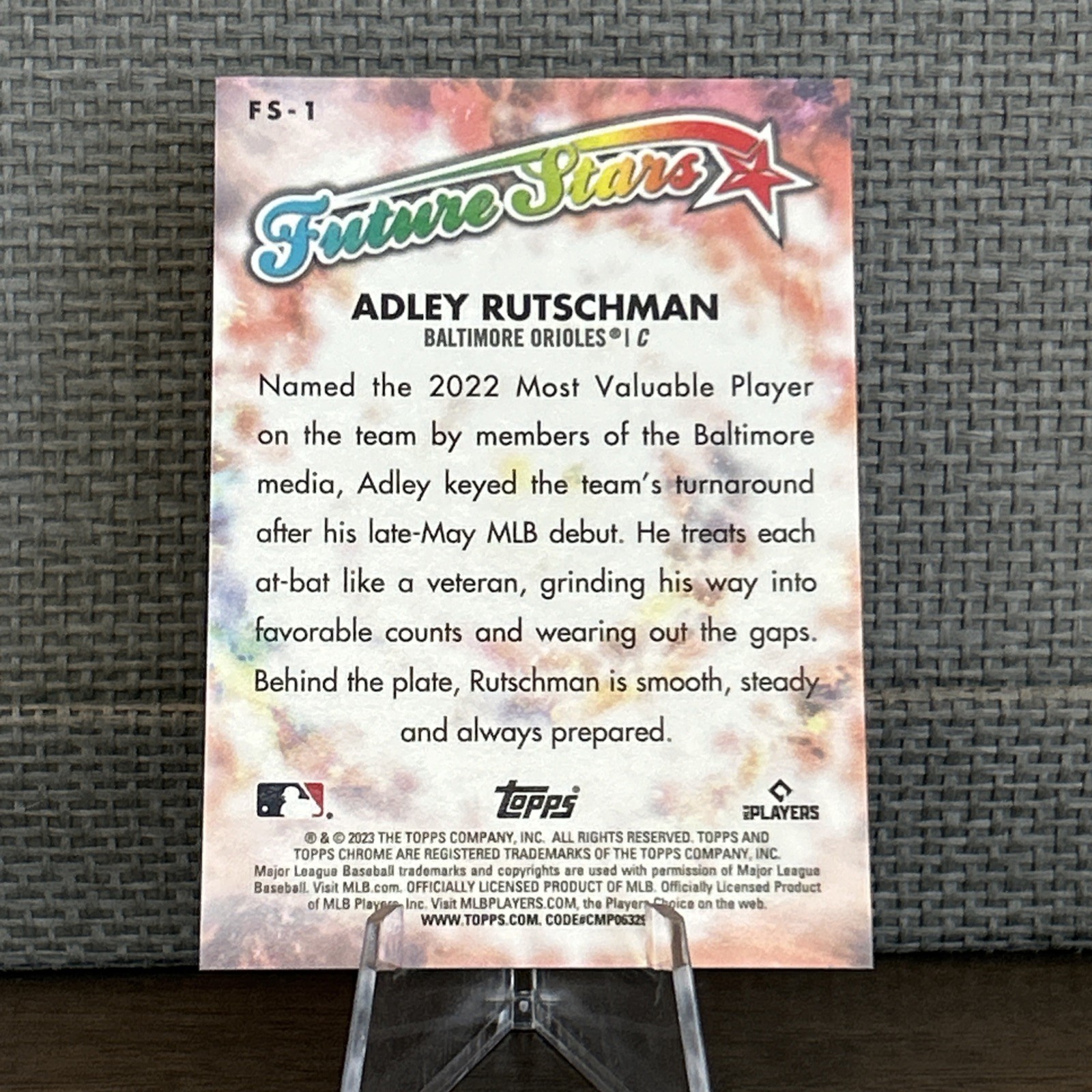 2023 Topps Chrome Logofractor Edition – Future Stars Adley Rutschman #FS-1 (RC)