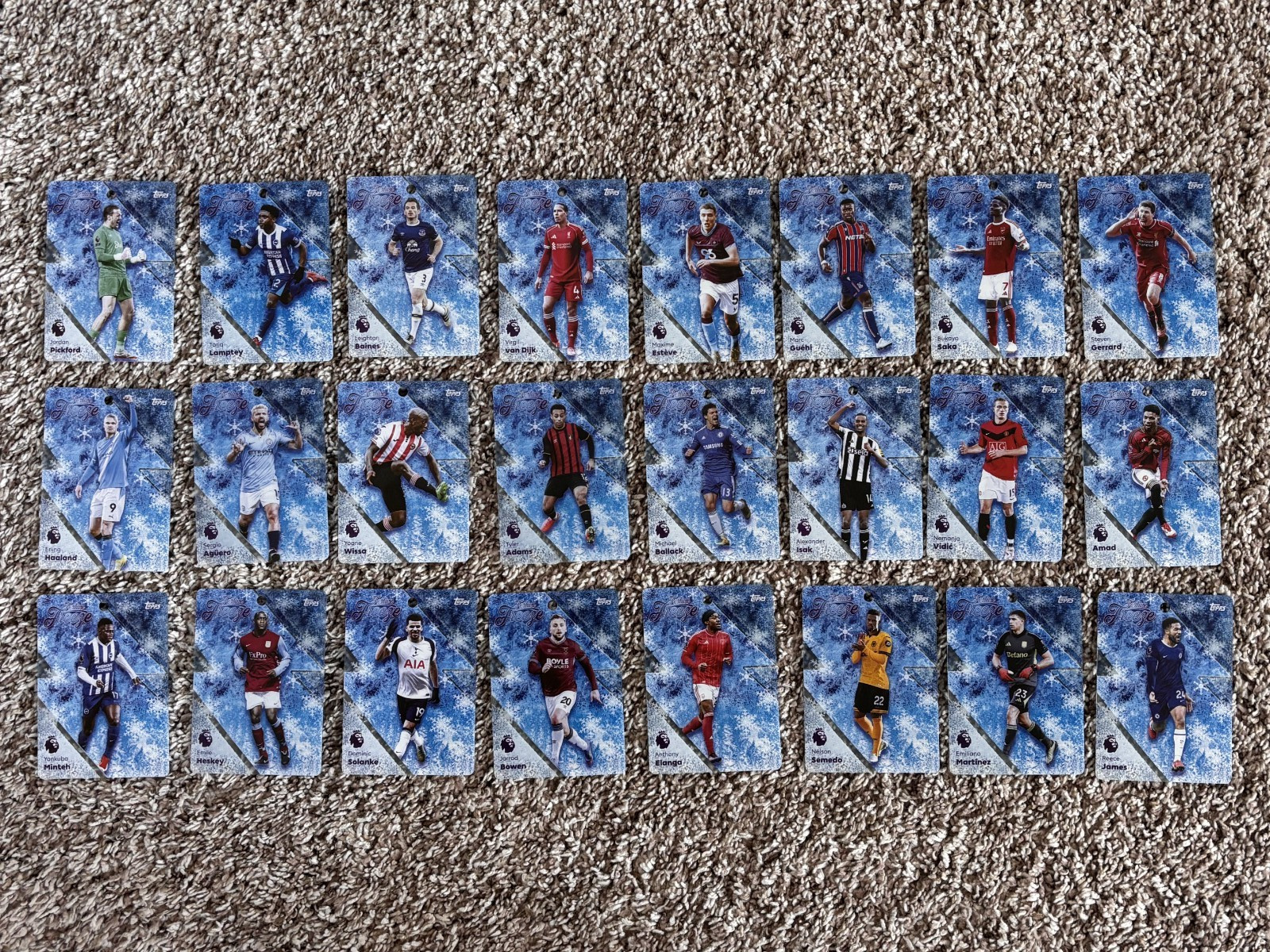 2025-26 Topps Premiere League Festive Freeze 24 Card Set Advent Calendar Holiday