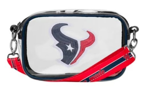 Houston Texans Clear Stadium Bag NFL Crossbody Purse Transparent Bag