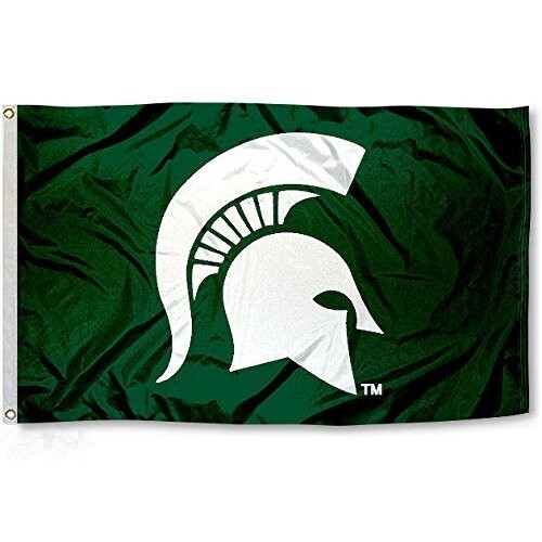 MICHIGAN STATE SPARTANS 3’X5′ FLAG BANNER 100% FULL COLOR ON BOTH SIDES OF FLAG