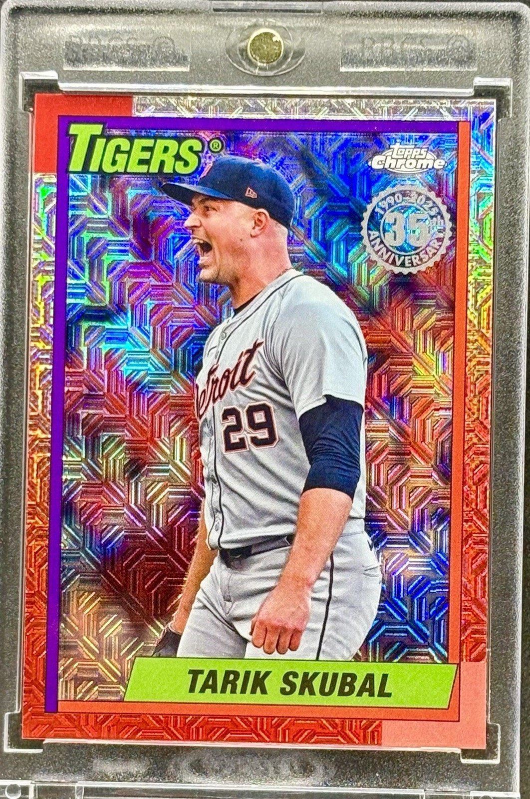Tarik Skubal RARE MOJO REFRACTOR INVESTMENT CARD TOPPS CHROME TIGERS MINT