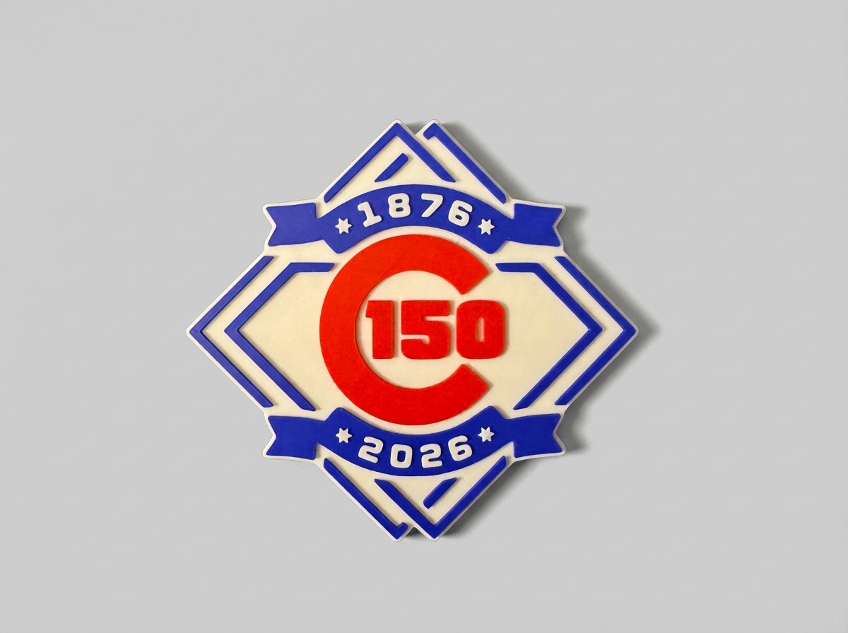 Chicago Cubs 150th Anniversary Sign 1876–2026 Wall Shelf Decor Man Cave