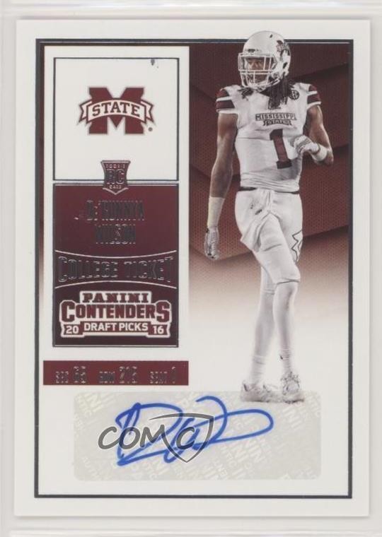 2016 Panini Contenders Draft Picks De’Runnya Wilson #123 Rookie Auto RC 3lz