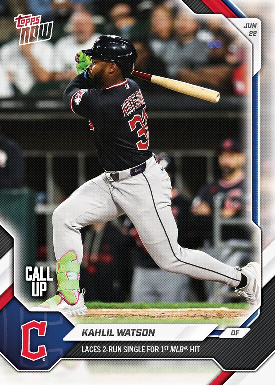 Kahlil Watson CALL UP RC – 2026 MLB Topps NOW #367 – PREORDER CLEVELAND INDIANS