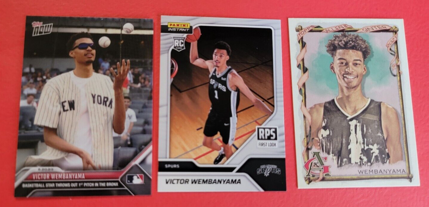 Victor Wembanyama ROOKIE Card #1/16791 #1 NBA DRAFT PICK + GINTER+ YANKEES PITCH