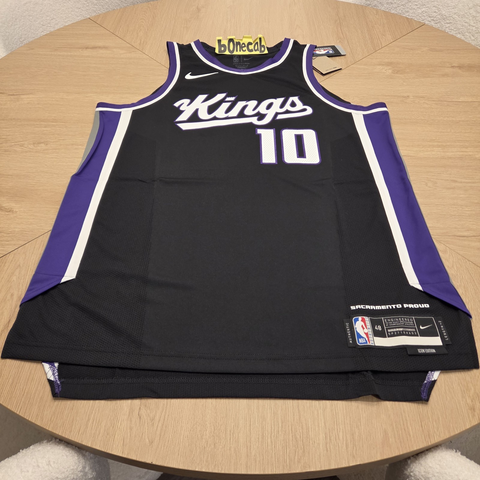 NBA Authentic Jersey Nike 48 Domantas Sabonis Sacramento Kings Icon Edition #10