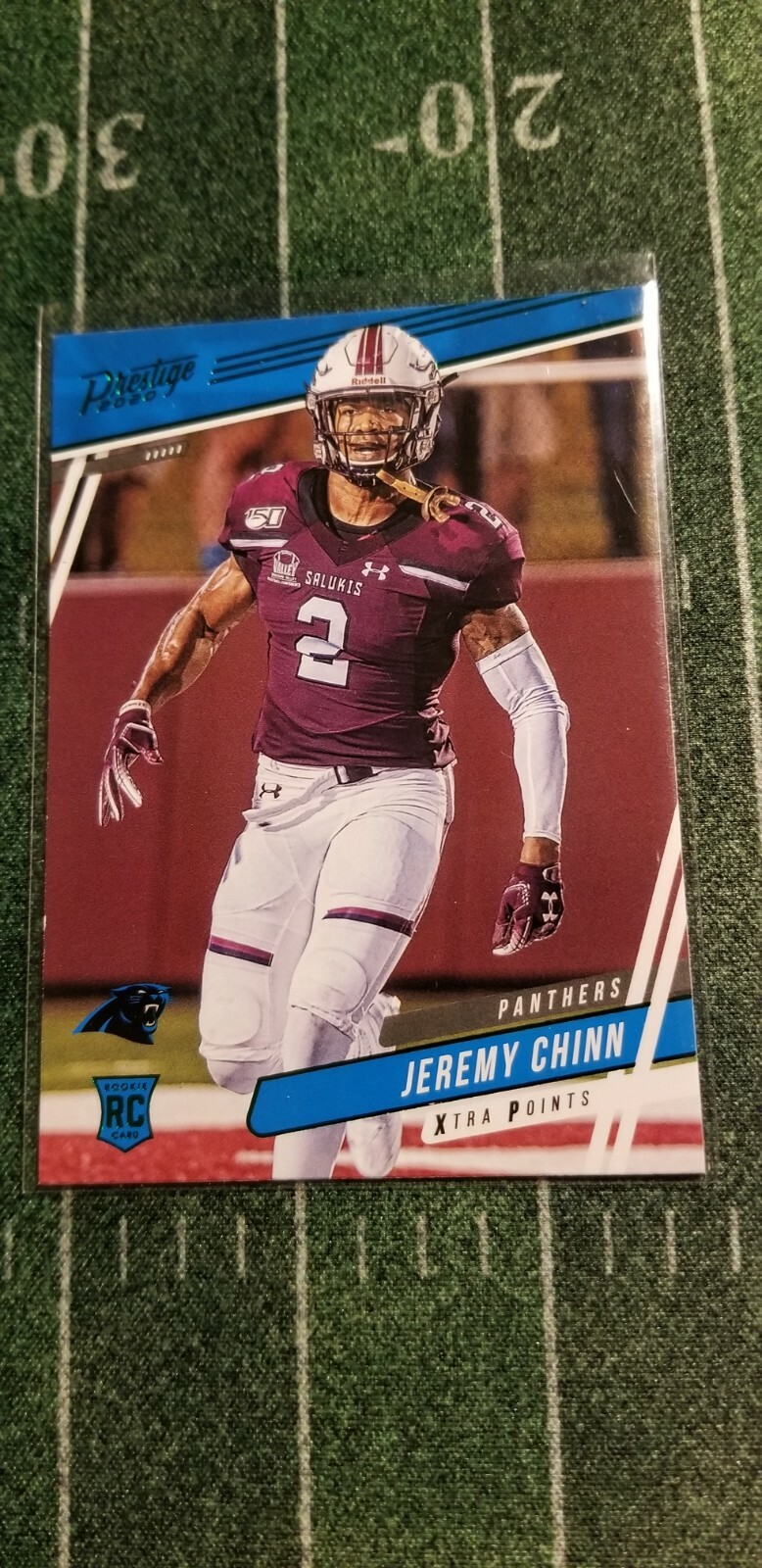 2020 NFL Prestige Jeremy Chinn Rookie Green Xtra Points Panthers