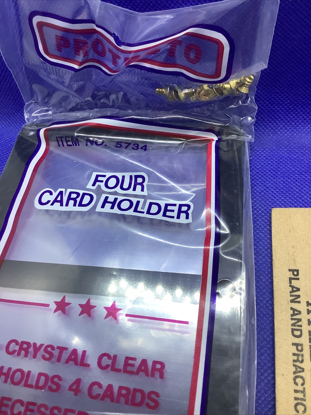 Protector four Card Holder black Outline 10 Screw Down New Item No. 5734