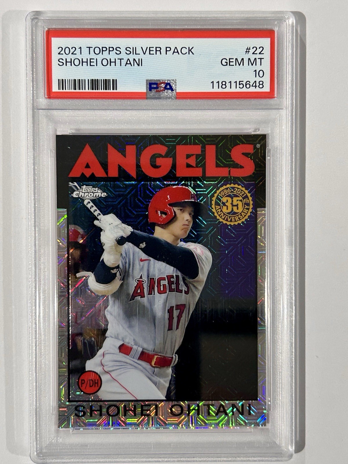 2021 Topps – Silver Pack 1986 Topps Chrome Baseball Shohei Ohtani #86BC-22 MVP