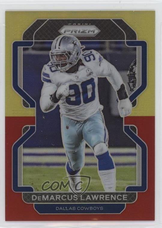 2021 Panini Prizm Red & Yellow Prizm 3/39 DeMarcus Lawrence #244 10tb