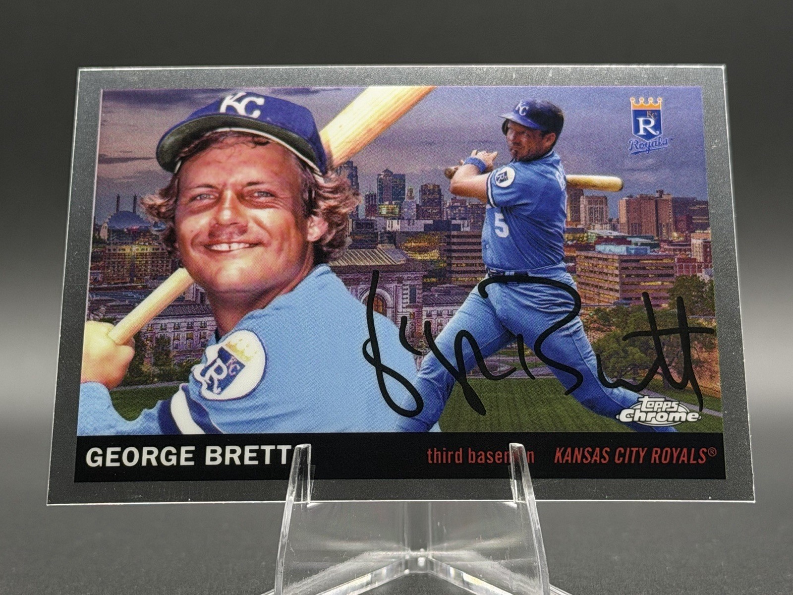 2025 Topps Chrome Platinum George Brett City Variation SSP 55CV-36 Royals