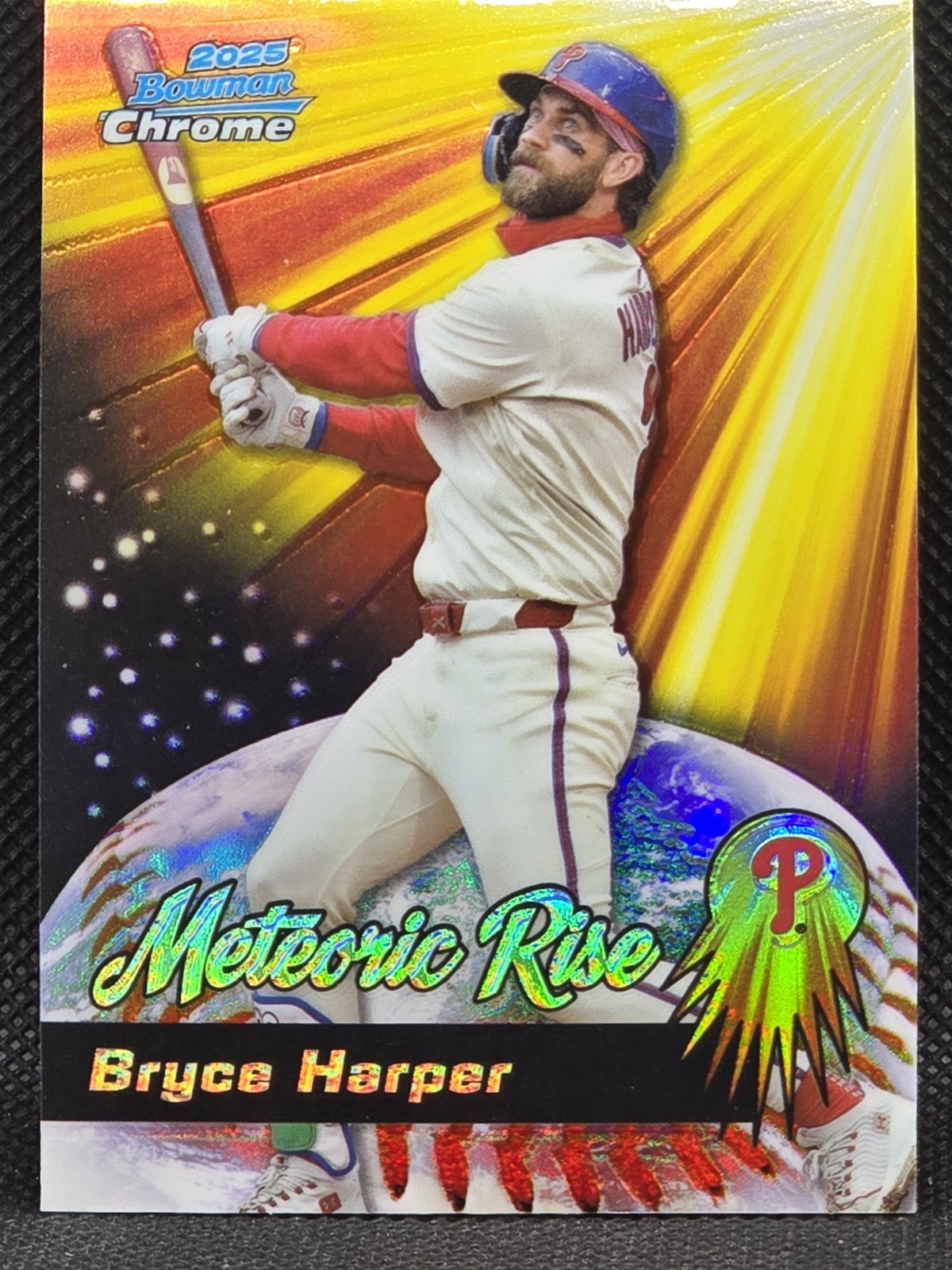 2025 Bowman Chrome Mega Bryce Harper Meteoric Rise Mojo MR-14 Phillies