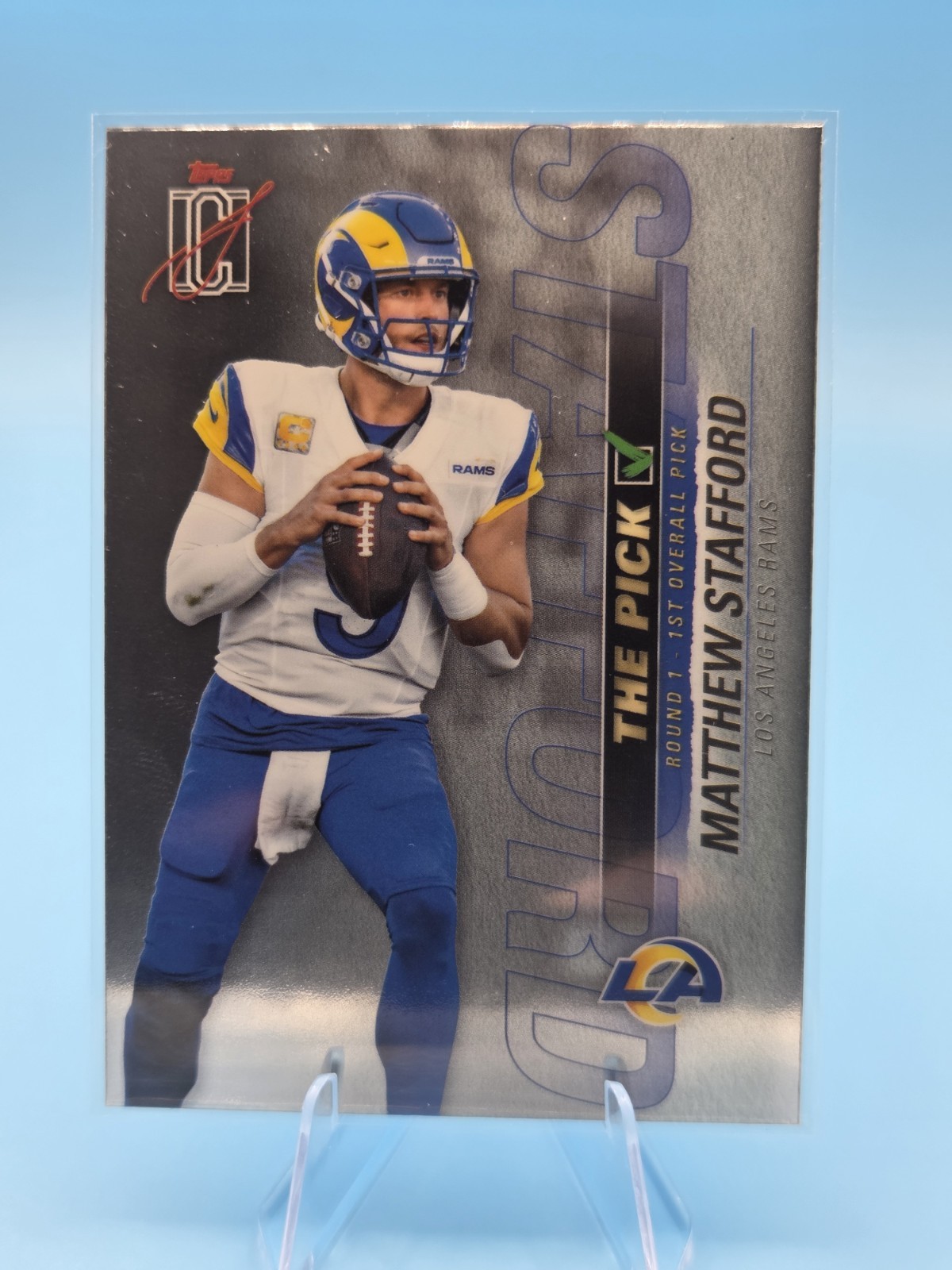 2025 Topps Signature Class #TP-18 Matthew Stafford The Pick Rams