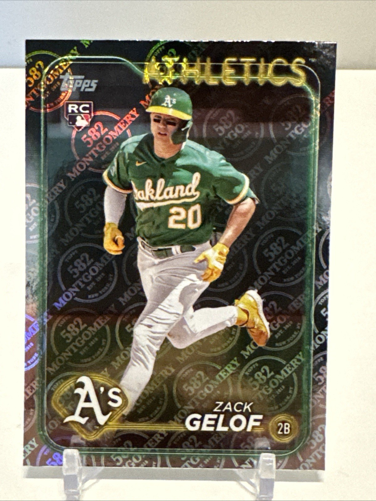 2024 Topps 582 Montgomery Club #166 Zack Gelof RC Oakland Athletics