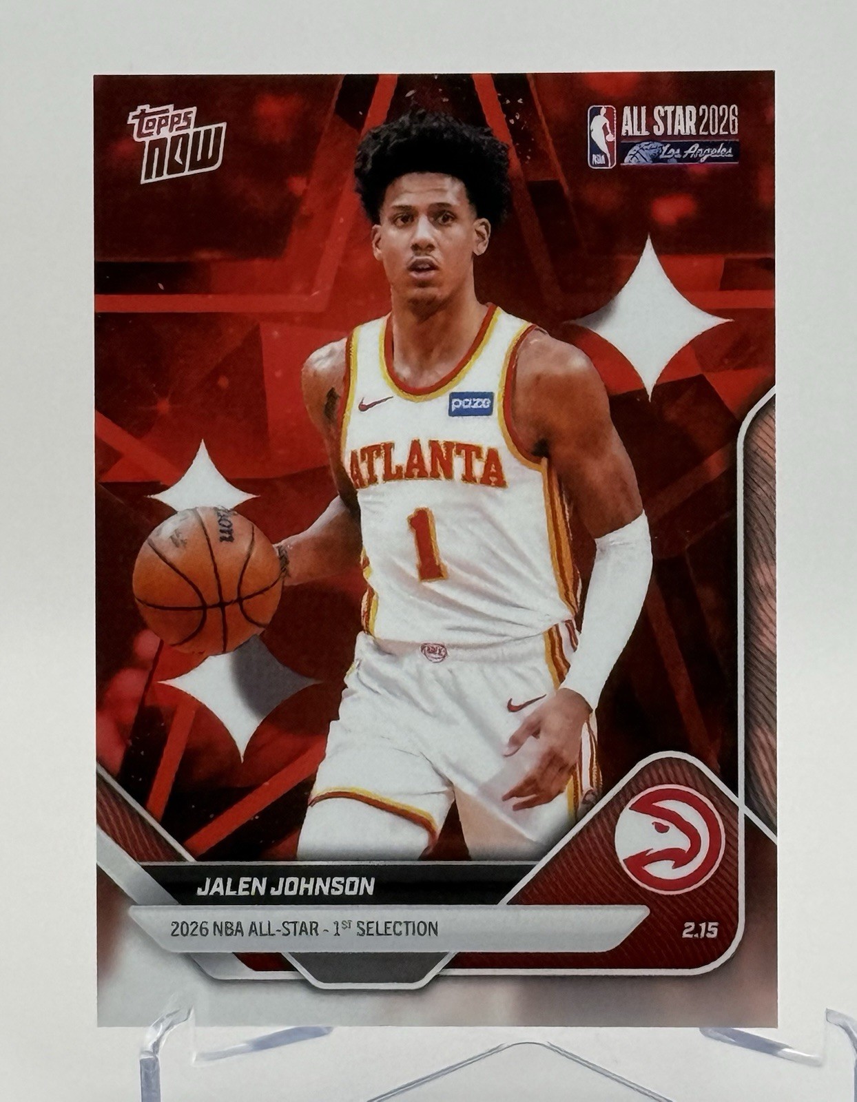 2025-26 Topps Now NBA All-Star Game Jalen Johnson #AS9 Atlanta Hawks