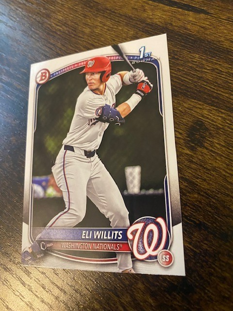 Eli Willits – 2025 Bowman Draft 1st – Base Paper – BD-1 – Washington Nationals