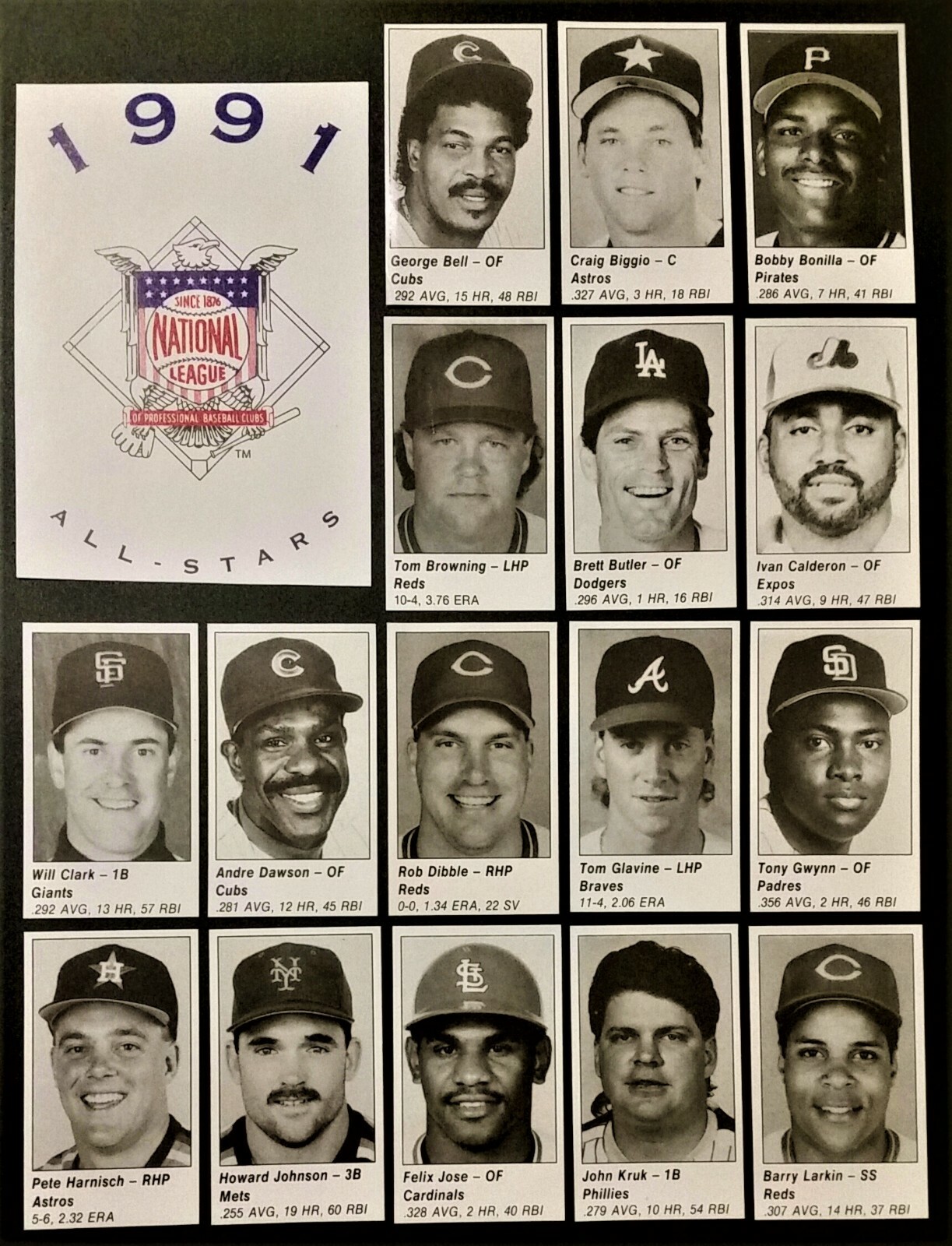 1989*1990*1991 MLB All-Star Game Program Inserts *You Pick* Centered Beauties!