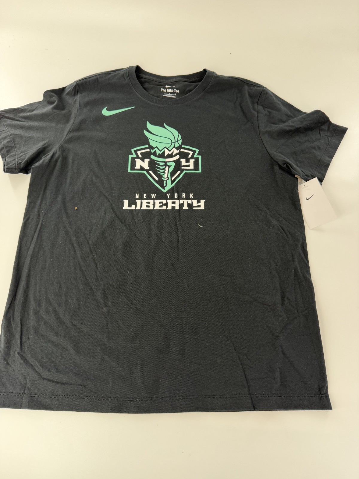 Men’s New York Liberty Core Cotton Short Sleeve Black T-shirt Size S Small New