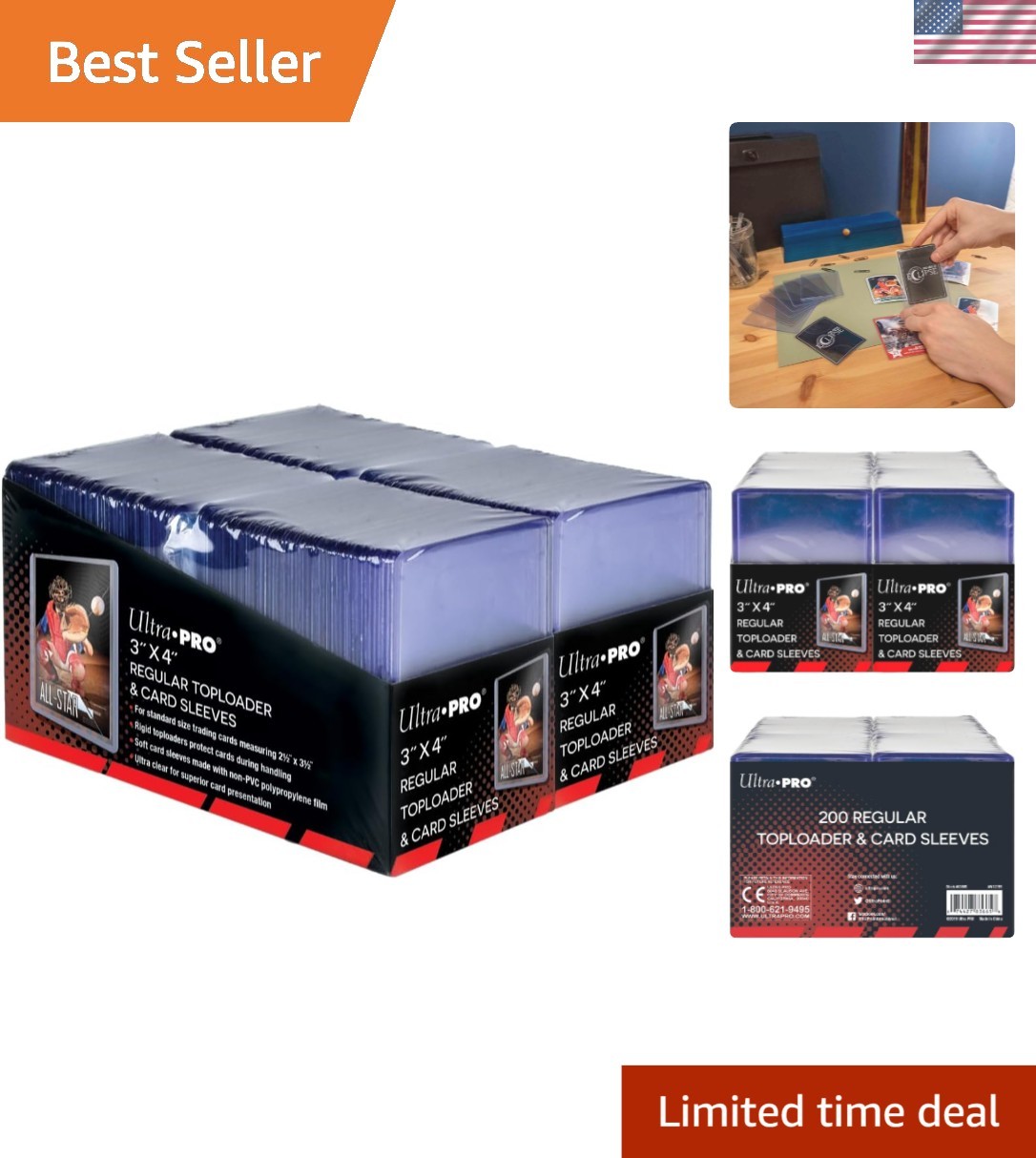 Ultimate Card Protection: 3″ x 4″ Clear Toploaders Bundled with Card Sleeves
