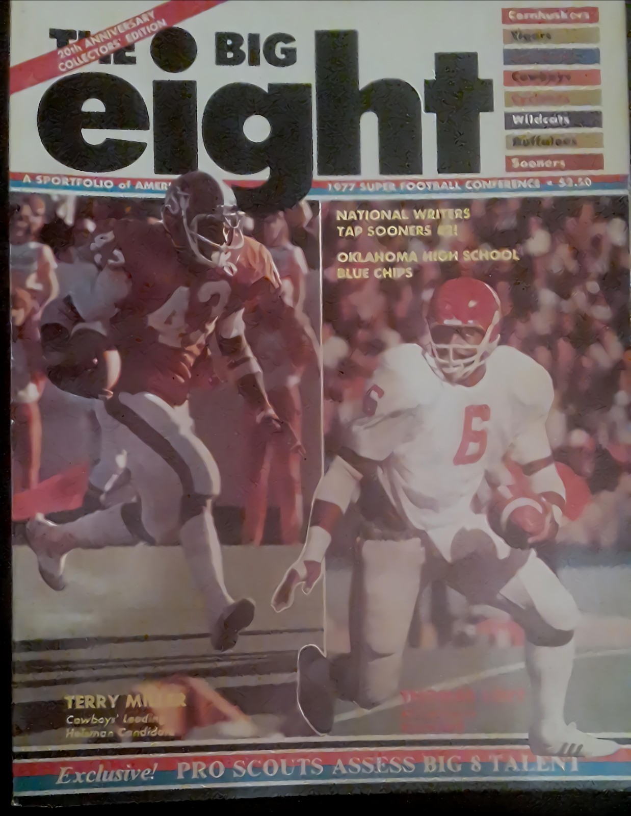 The Big Eight super football conference magazine 1977. rare item