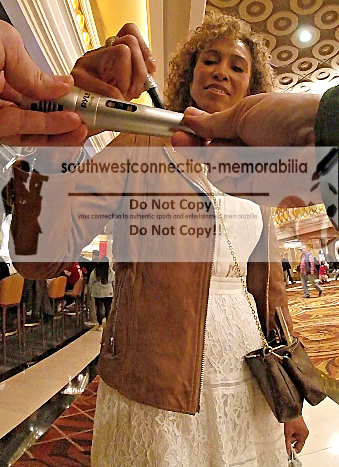 Sage Steele Signed Microphone Proof ESPN Sportscenter Autograph Football Mic COA