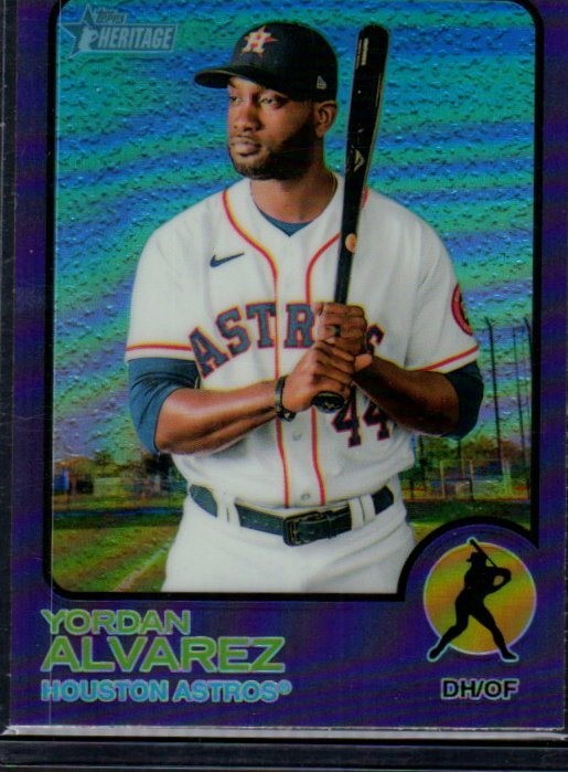 2022 Topps Heritage #189 Yordan Alvarez Chrome Purple Refractor