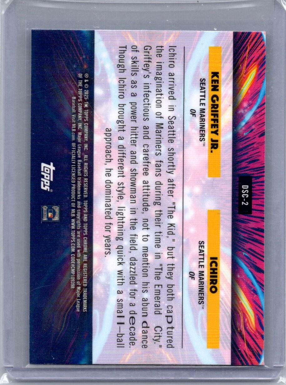 2025 Topps Chrome Cosmic #DSC-2 Ichiro / Ken Griffey Jr. Dual Star Clusters
