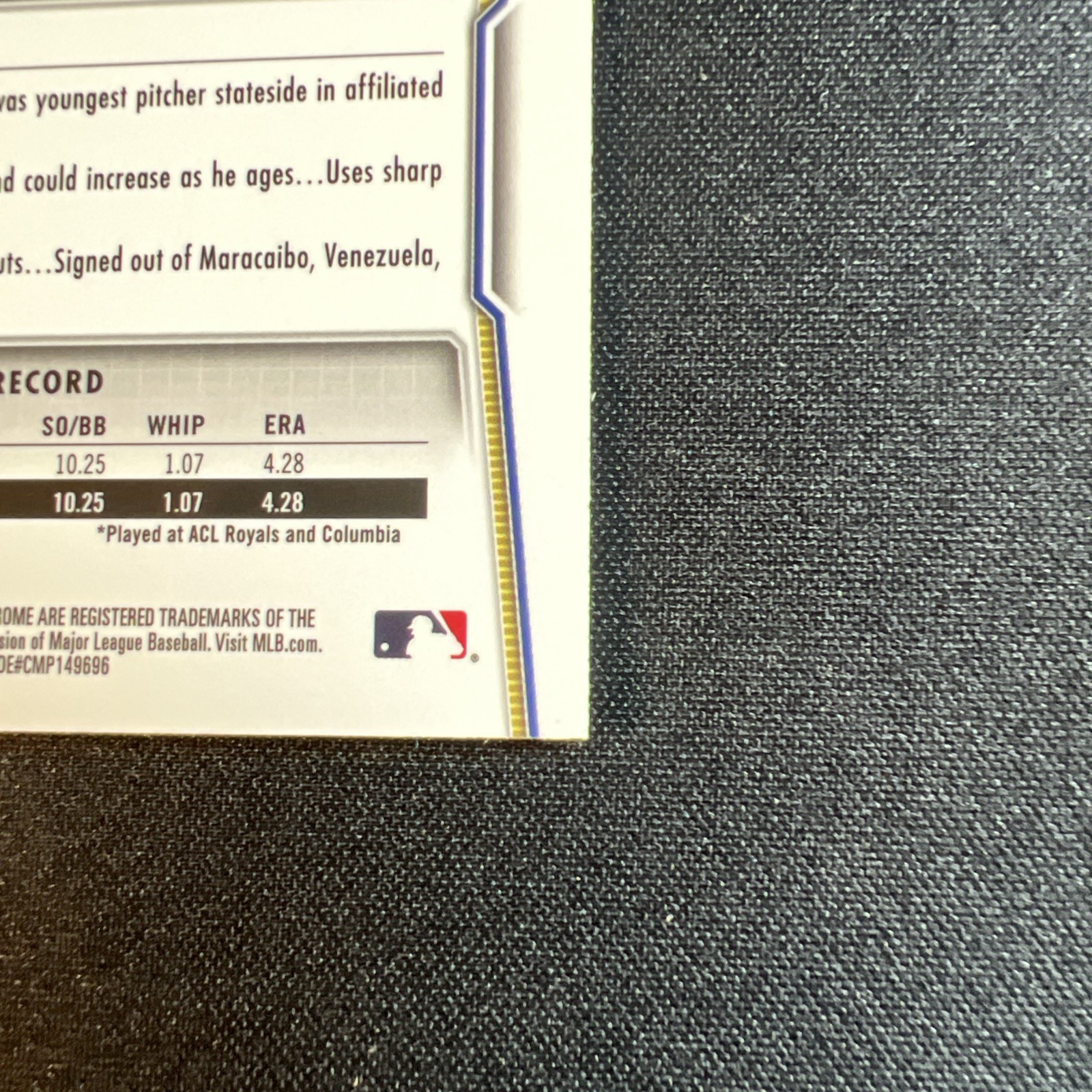 2026 Bowman Chrome 1st Kendry Chourio #BCP-7 Navy Mojo Refractor #’ed 42/175 🔥