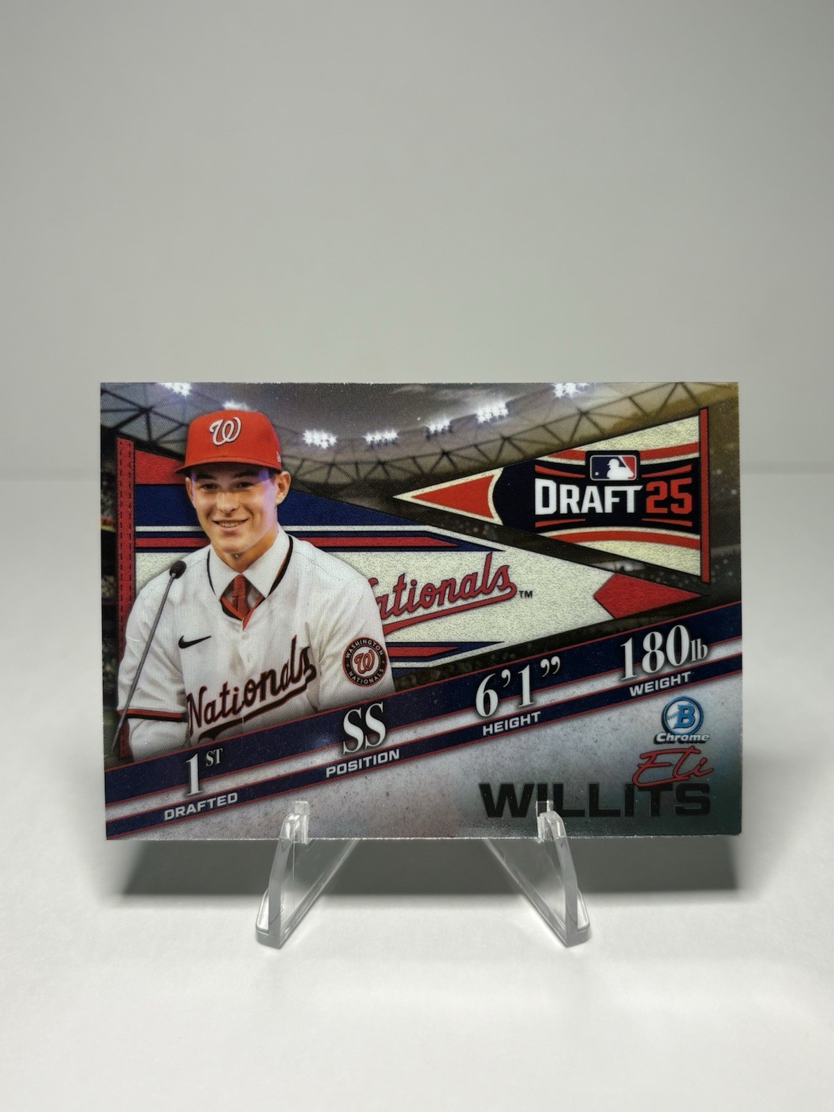 2025 BOWMAN DRAFT CHROME DRAFT 25/BDN-1 ELI WILLITS RC SP NATIONALS