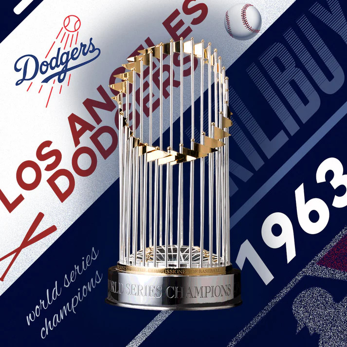11.8” Los Angeles Dodgers World Series Championship Trophy Replica Award 1963