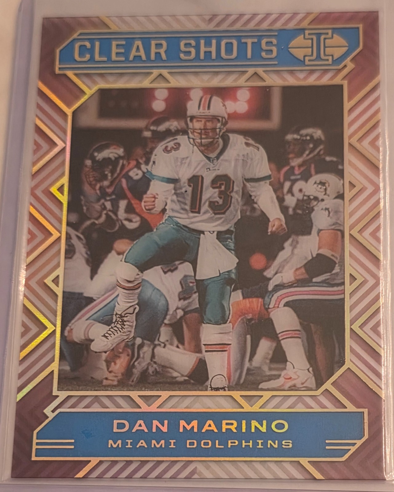 DAN MARINO 2020 Panini Illusions Clear Shots Light Blue /299 #13 Miami Dolphins