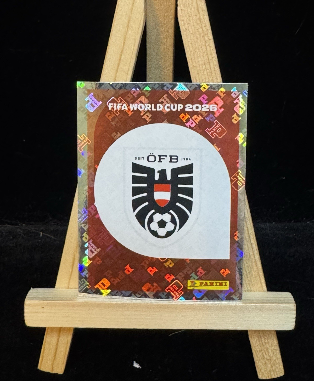 Panini FIFA World Cup 2026 Sticker Austria ÖFB Logo Hologram AUT 1