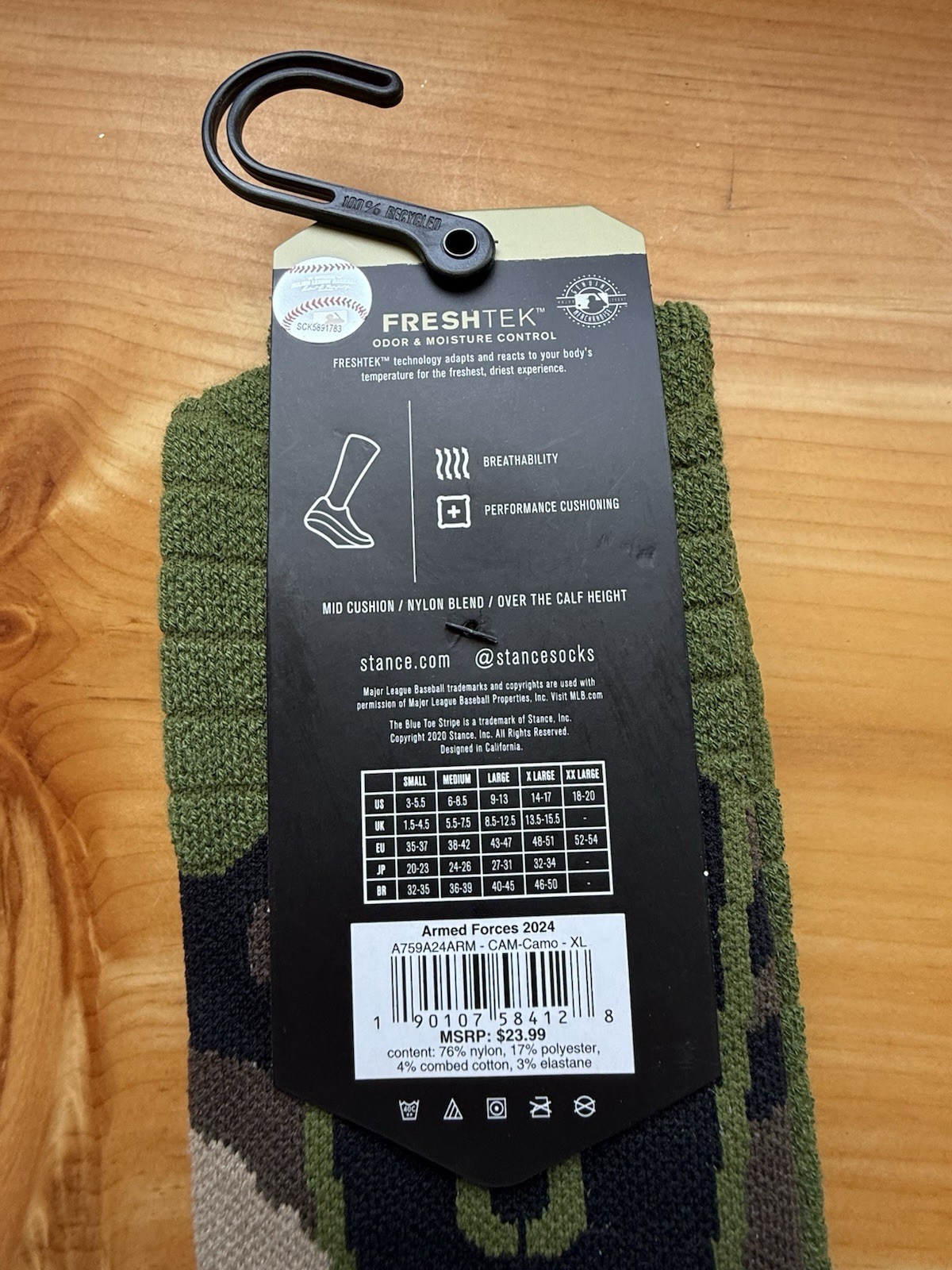 Stance MLB Armed Forces Camo Diamond Pro OTC Baseball Socks