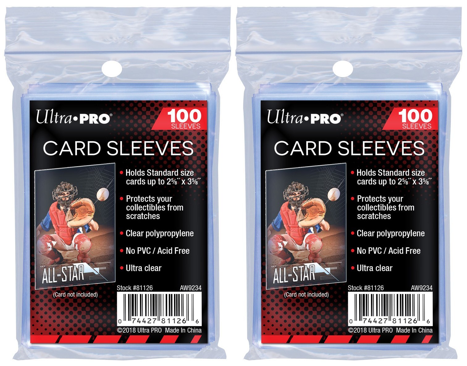 200 Ultra Pro Penny Card Sleeves Sports Trading Baseball Soft Plastic New No PVC