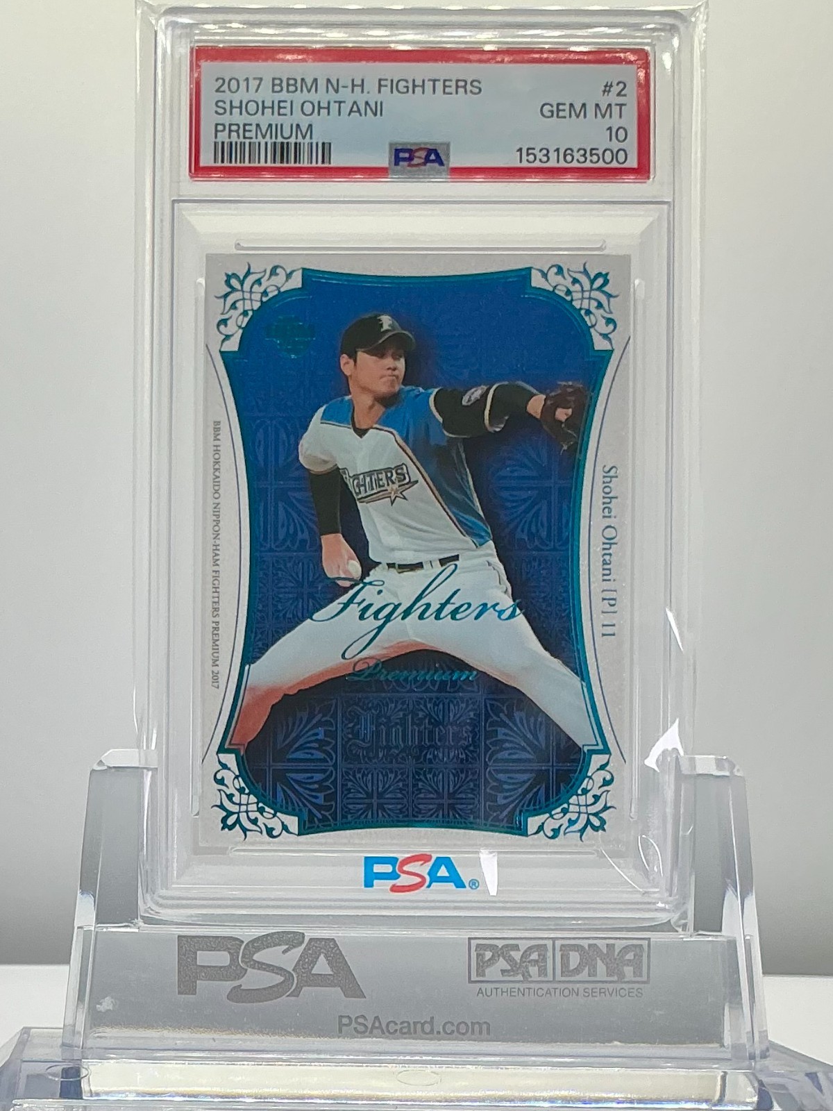 SHOHEI OHTANI 2017BBM NIPPON HAM FIGHTERS PREMIUM PITCHING #2 PSA10!POP33!(RC)